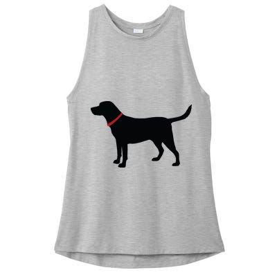 Labrador Retriever Black Ladies PosiCharge Tri-Blend Wicking Tank