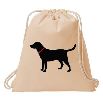 Labrador Retriever Black Drawstring Bag