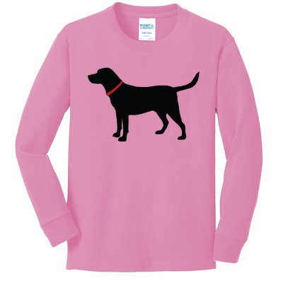 Labrador Retriever Black Kids Long Sleeve Shirt