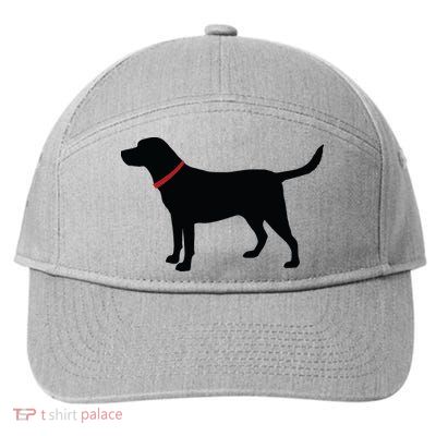 Labrador Retriever Black 7-Panel Snapback Hat