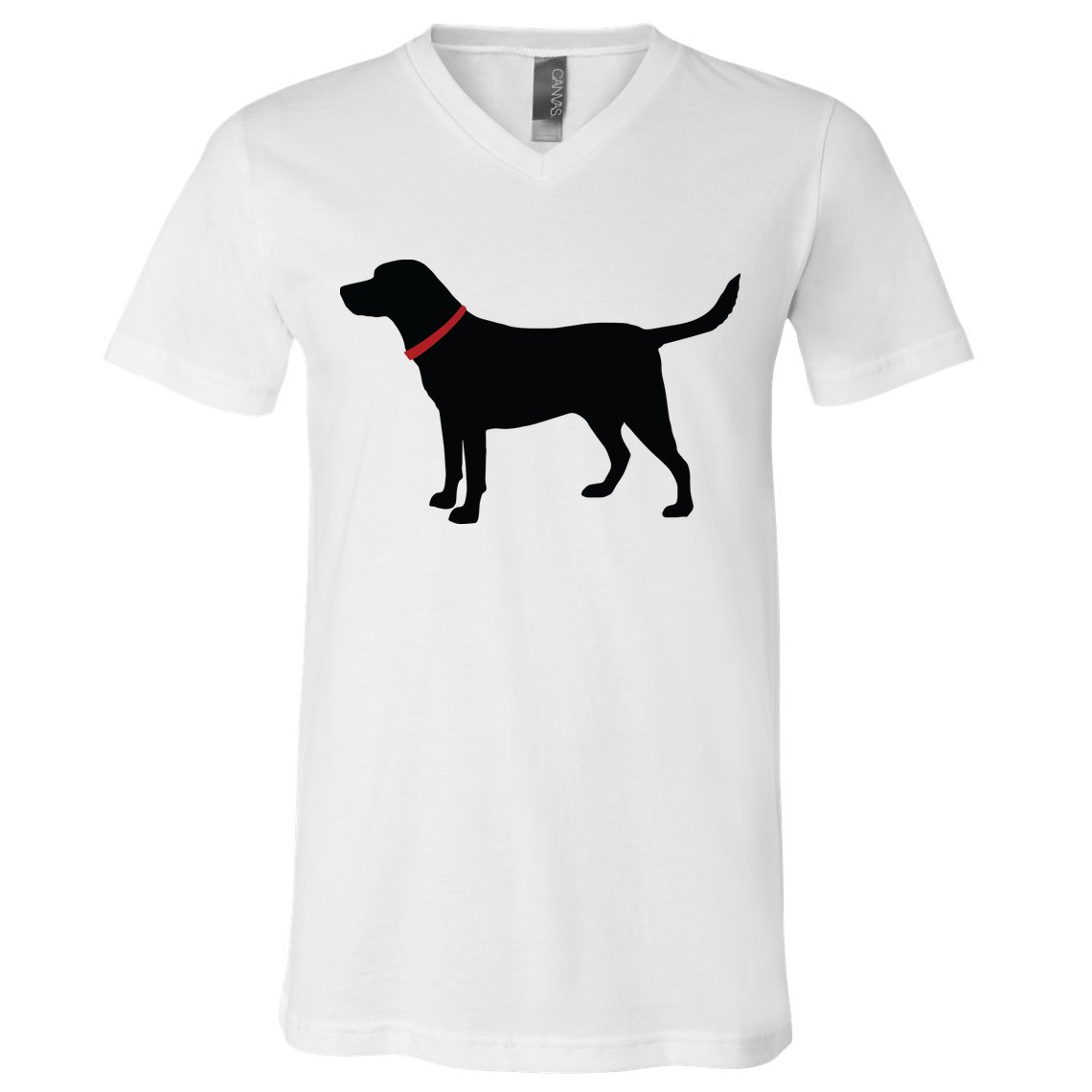 Labrador Retriever Black V-Neck T-Shirt