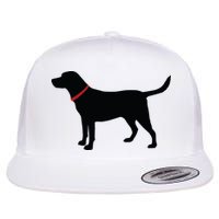 Labrador Retriever Black Flat Bill Trucker Hat