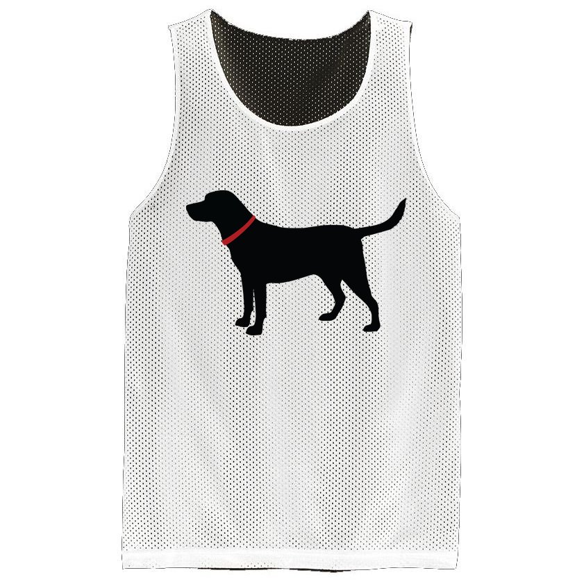 Labrador Retriever Black Mesh Reversible Basketball Jersey Tank