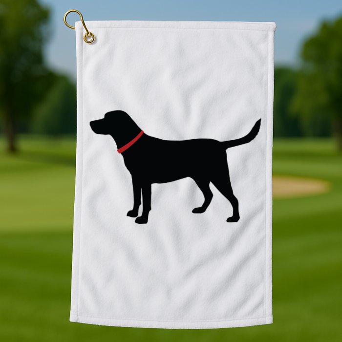 Labrador Retriever Black Golf Towel