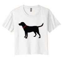 Labrador Retriever Black Women's Crop Top Tee
