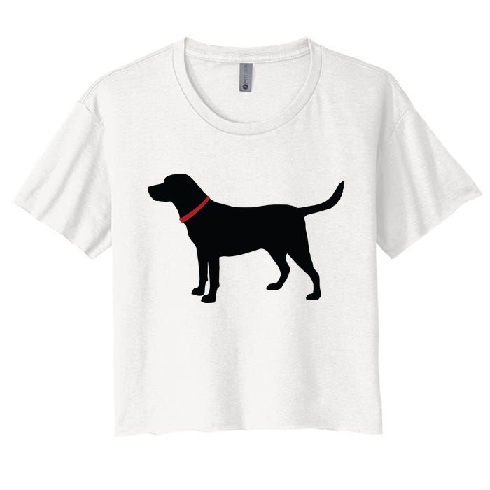 Labrador Retriever Black Women's Crop Top Tee