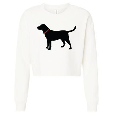 Labrador Retriever Black Cropped Pullover Crew