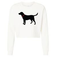 Labrador Retriever Black Cropped Pullover Crew