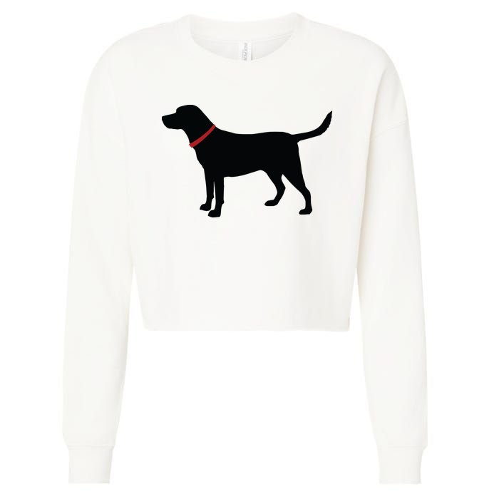 Labrador Retriever Black Cropped Pullover Crew