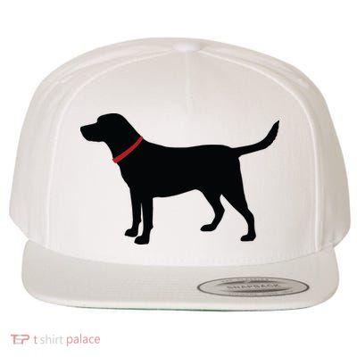 Labrador Retriever Black Wool Snapback Cap