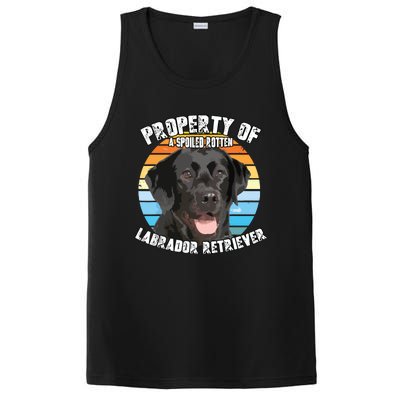 Labrador Retriever Black Owner Lover Retro Vintage PosiCharge Competitor Tank