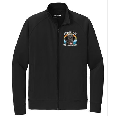 Labrador Retriever Black Owner Lover Retro Vintage Stretch Full-Zip Cadet Jacket