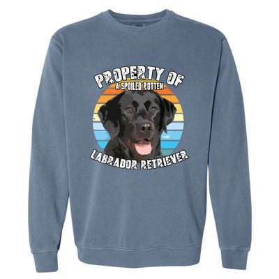 Labrador Retriever Black Owner Lover Retro Vintage Garment-Dyed Sweatshirt