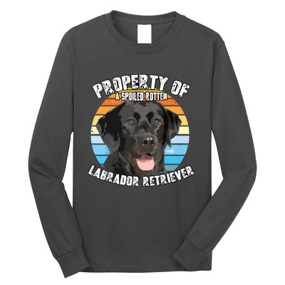 Labrador Retriever Black Owner Lover Retro Vintage Long Sleeve Shirt