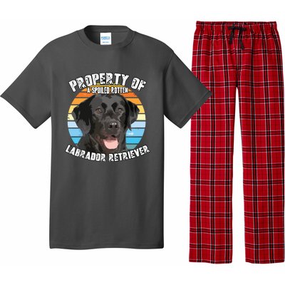 Labrador Retriever Black Owner Lover Retro Vintage Pajama Set