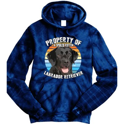 Labrador Retriever Black Owner Lover Retro Vintage Tie Dye Hoodie