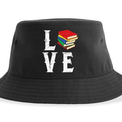 Love Reading Book Novel Lover Books Library Bookworm Reader Sustainable Bucket Hat