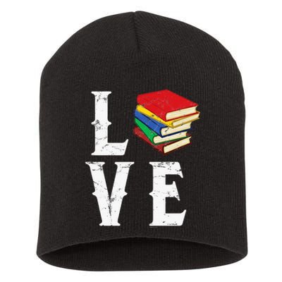 Love Reading Book Novel Lover Books Library Bookworm Reader Short Acrylic Beanie