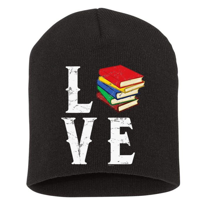 Love Reading Book Novel Lover Books Library Bookworm Reader Short Acrylic Beanie