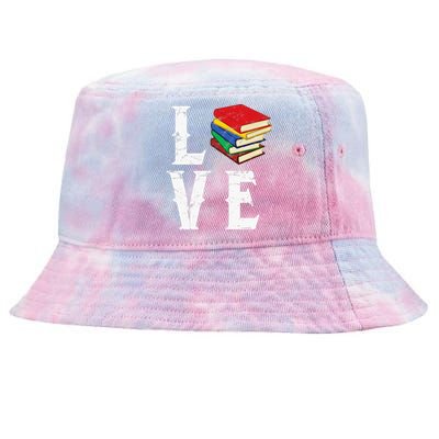 Love Reading Book Novel Lover Books Library Bookworm Reader Tie-Dyed Bucket Hat