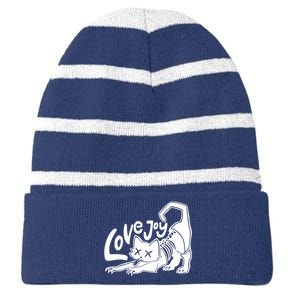 Lovejoy Rock Band Striped Beanie with Solid Band