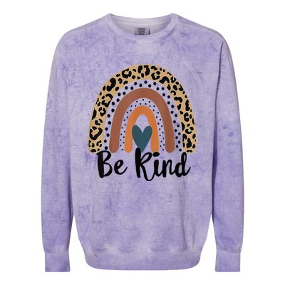 Leopard Rainbow Be Kind We Wear Orange For Unity Day Colorblast Crewneck Sweatshirt