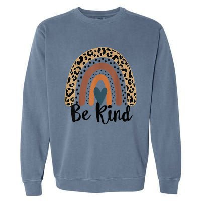 Leopard Rainbow Be Kind We Wear Orange For Unity Day Garment-Dyed Sweatshirt