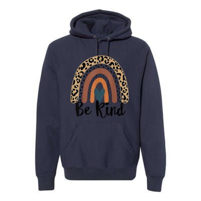 Leopard Rainbow Be Kind We Wear Orange For Unity Day Premium Hoodie