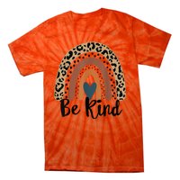 Leopard Rainbow Be Kind We Wear Orange For Unity Day Tie-Dye T-Shirt