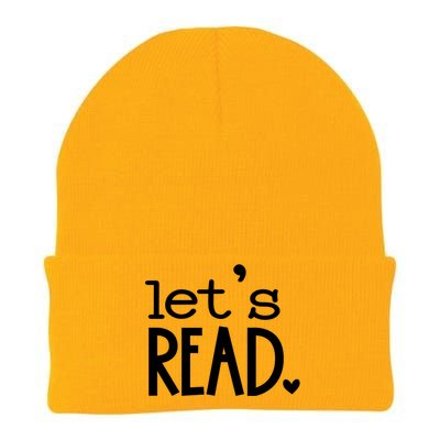 Lets Read Book Reader Reading Gift Knit Cap Winter Beanie