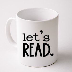 Lets Read Book Reader Reading Gift Coffee Mug