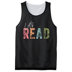 LetS Read Book Lover Librarian Teacher Mesh Reversible Basketball Jersey Tank