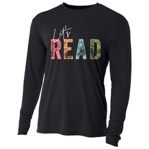 LetS Read Book Lover Librarian Teacher Cooling Performance Long Sleeve Crew