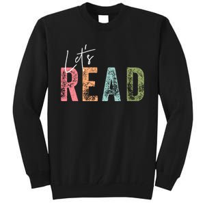 LetS Read Book Lover Librarian Teacher Tall Sweatshirt