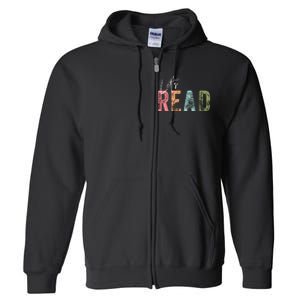 LetS Read Book Lover Librarian Teacher Full Zip Hoodie