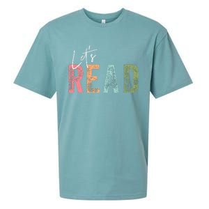 LetS Read Book Lover Librarian Teacher Sueded Cloud Jersey T-Shirt