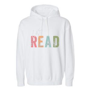 LetS Read Book Lover Librarian Teacher Garment-Dyed Fleece Hoodie