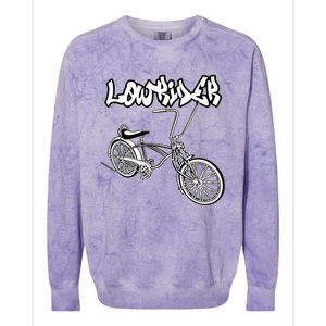 Low Rider Bicycle For . Chicano Cholo Lowrider Bike Colorblast Crewneck Sweatshirt