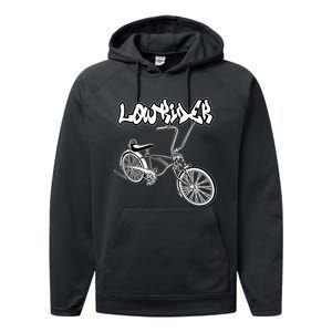 Low Rider Bicycle For . Chicano Cholo Lowrider Bike Performance Fleece Hoodie