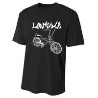 Low Rider Bicycle For . Chicano Cholo Lowrider Bike Performance Sprint T-Shirt