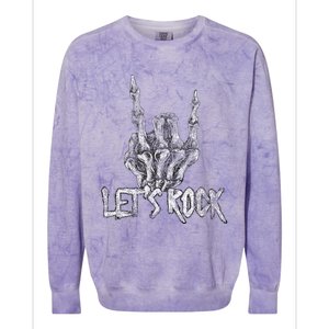 Lets Rock Band S Rock And Roll Concert Graphic S Colorblast Crewneck Sweatshirt