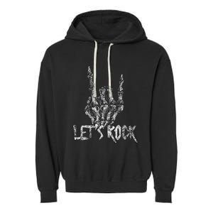 Lets Rock Band S Rock And Roll Concert Graphic S Garment-Dyed Fleece Hoodie