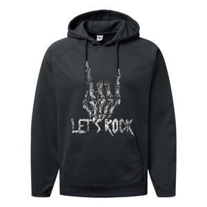 Lets Rock Band S Rock And Roll Concert Graphic S Performance Fleece Hoodie