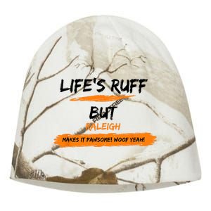 Lifes Ruff But Raleigh Makes It Pawsome! Woof Yeah! Kati - Camo Knit Beanie