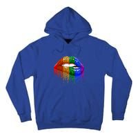 Lgbt Rainbow Bling Vintage Lips Pride Gay Bisexual Lesbian Gift Tall Hoodie