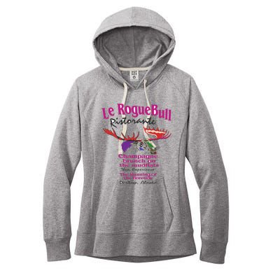 Le Rogue Bull Ristorante Gourmet Dining on the Mudflats AK  Women's Fleece Hoodie