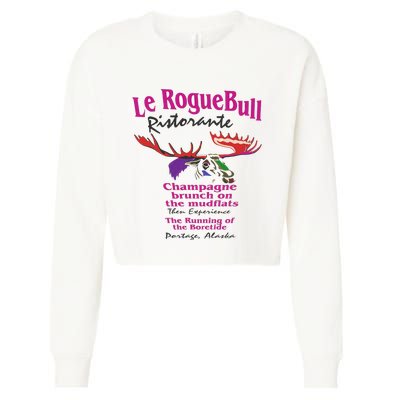 Le Rogue Bull Ristorante Gourmet Dining on the Mudflats AK  Cropped Pullover Crew