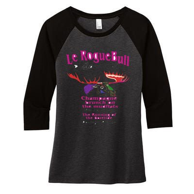 Le Rogue Bull Ristorante Gourmet Dining on the Mudflats AK  Women's Tri-Blend 3/4-Sleeve Raglan Shirt