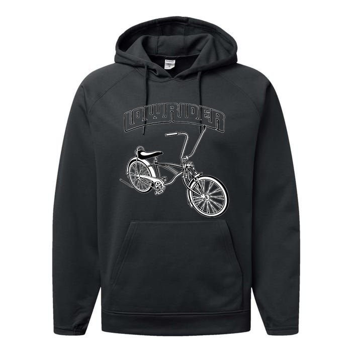 Low Rider Bicycle For Chicano Cholo Lowrider Bike Performance Fleece Hoodie