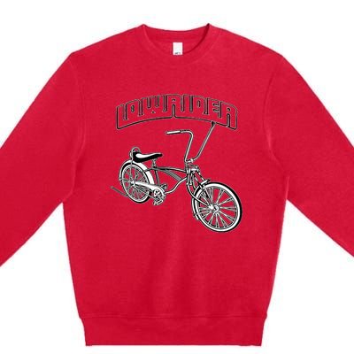 Low Rider Bicycle For Chicano Cholo Lowrider Bike Premium Crewneck Sweatshirt